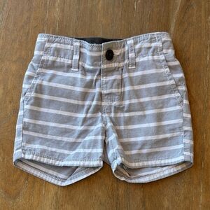 GAP Kids Gray and White Striped Shorts